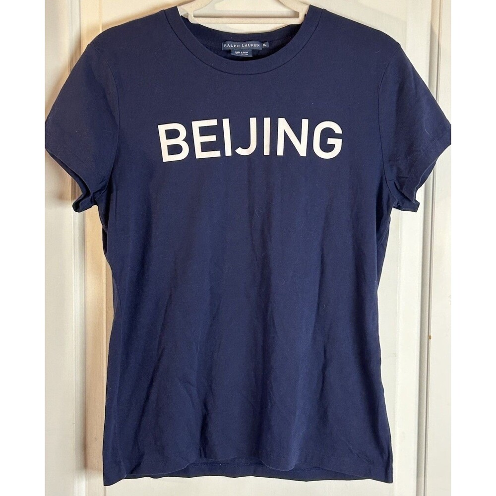 Vintage Polo Ralph Lauren 2008 Beijing Olympics Navy Graphic T-shirt Women’s XL